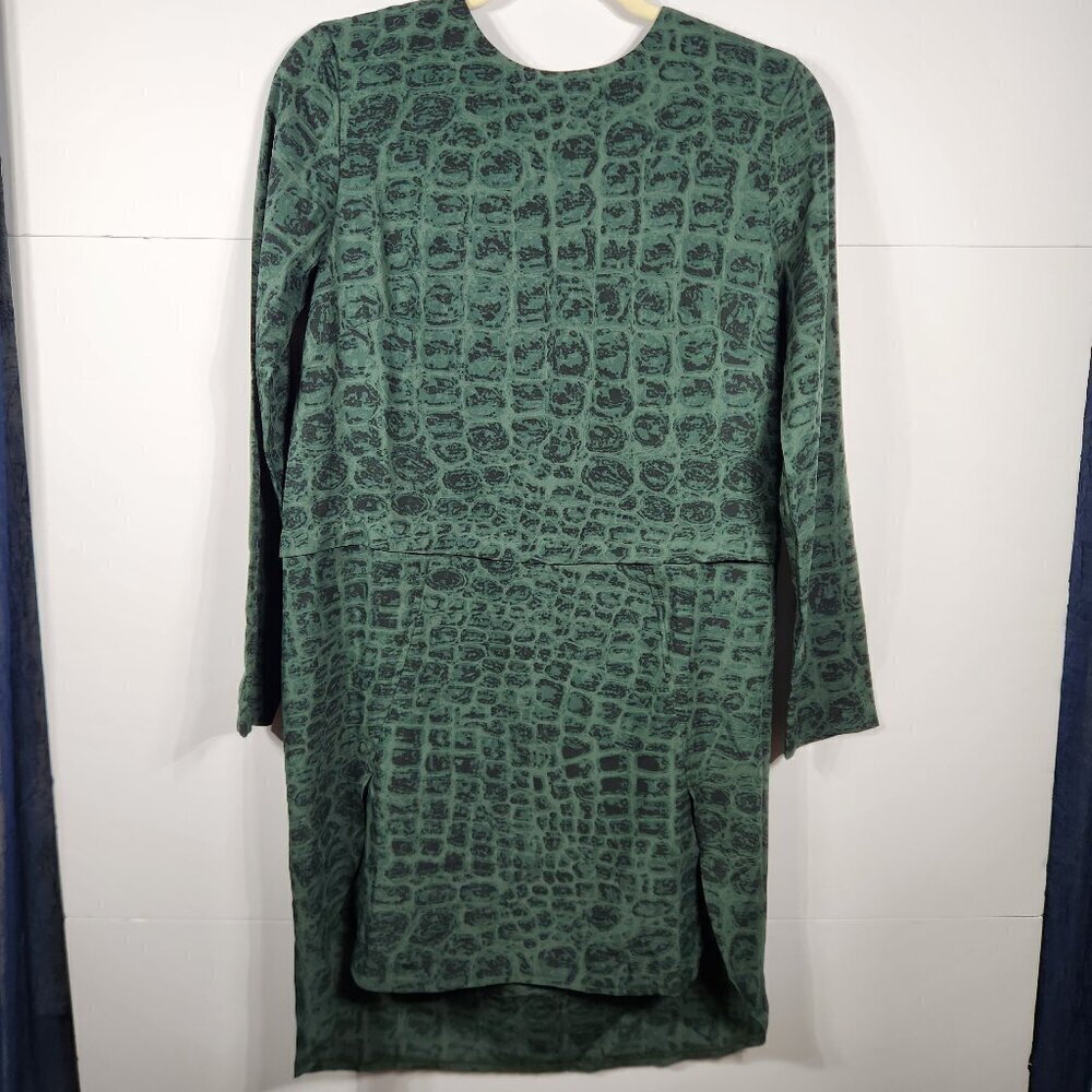 French Connection Alligator Pattern GreenDress size 6 NWT